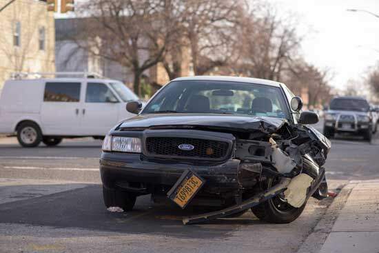 A damaged car, reminding us that God's Law, like traffic laws, protects us from negative consequences