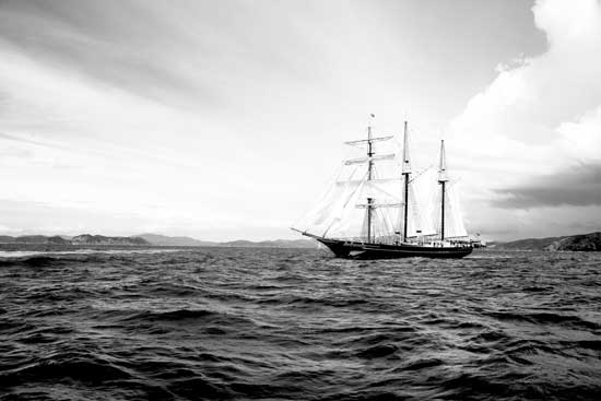 A ship, like the one Joseph Bates dreamed of sailing on