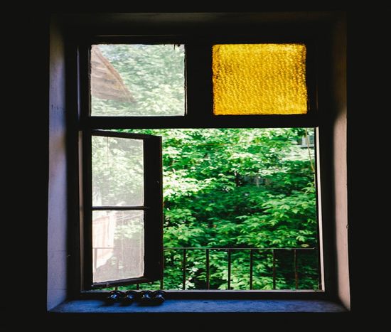 Windows open to allow fresh air and light in