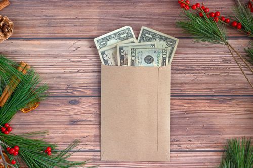 Money in envelope Money in an envelope, similar to what Joseph Bates received in the mail