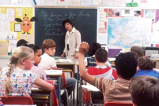 Students in class at a Christian school