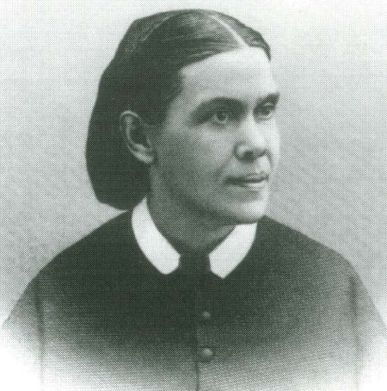 A black-and-white portrait of Ellen White