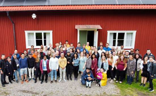 A group of Adventist young adults at a camp together in Sweden