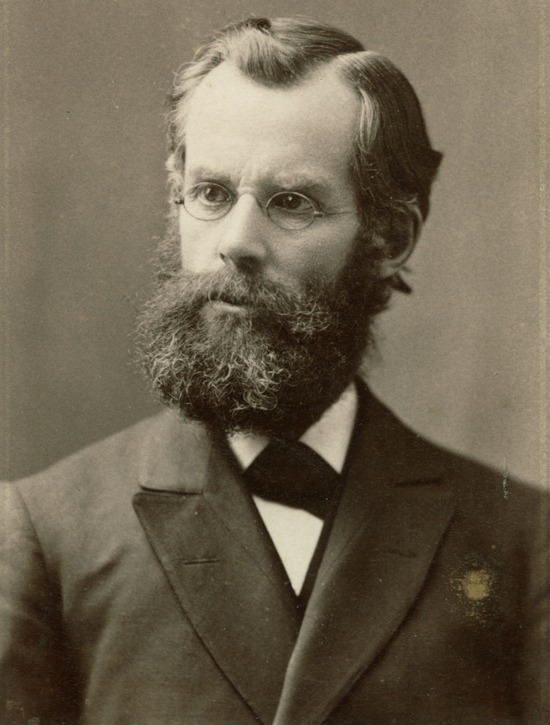 A black and white photograph of John Nevins Andrews.