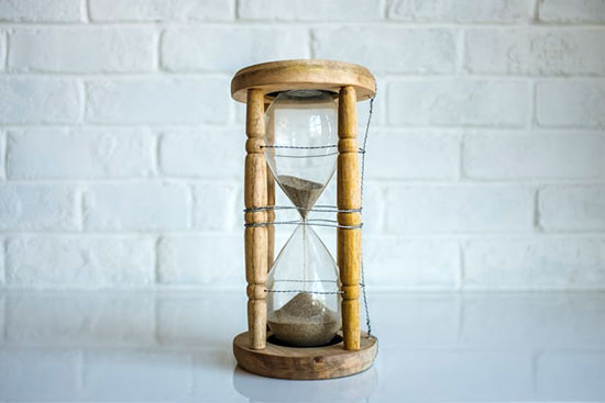 An hourglass indicating the importance of time and the present truth God has given us in Scripture
