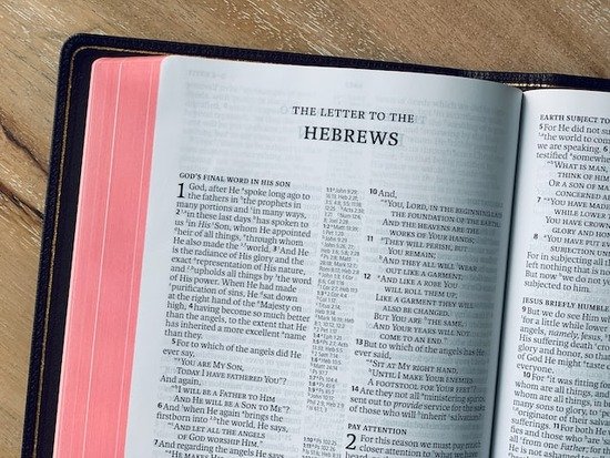 The book of Hebrews, a book in the New Testament that frequently refers back to the Old Testament