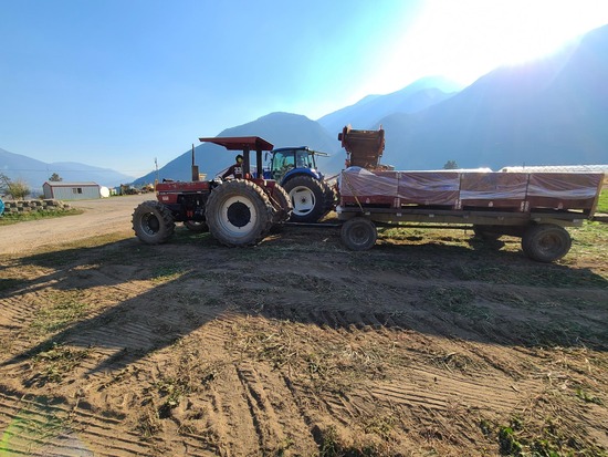 A tractor at an Adventist academy with a farm