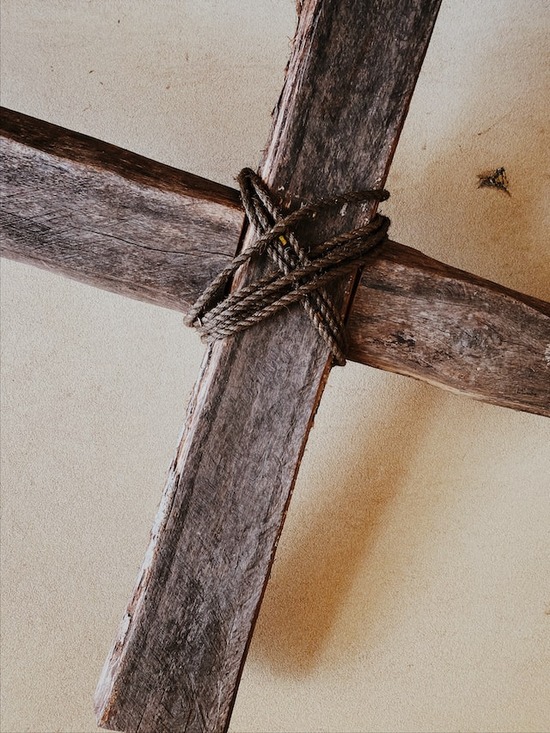A wooden cross symbolizing the death of Jesus on the cross