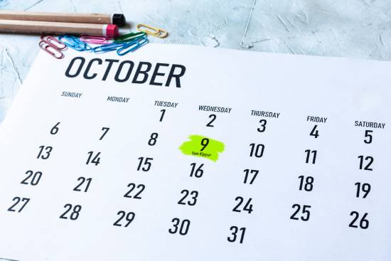 A calendar with a date highlighted on it represents the yearly time set aside on the Jewish calendar for a special yearly sacrifice.