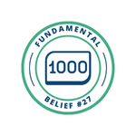 An icon of the number 1000 to represent what Fundamental Belief #27 says about the Millennium.