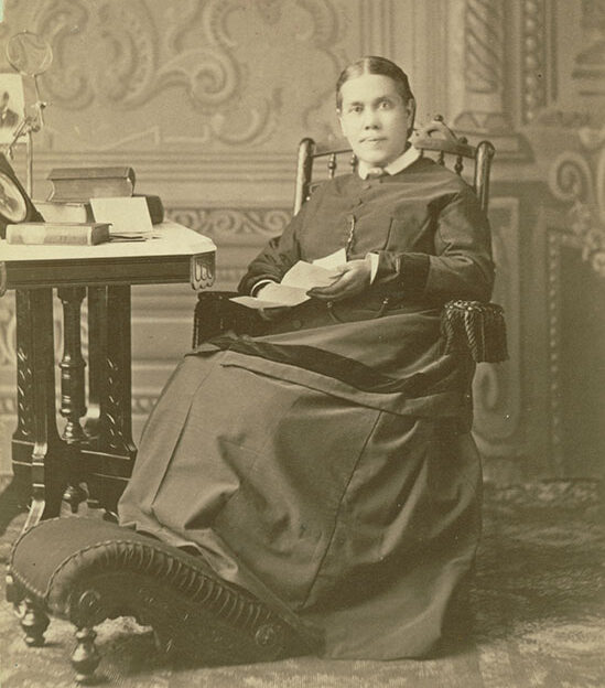 Ellen G. White portrait, circa 1878 An old photograph of Ellen White